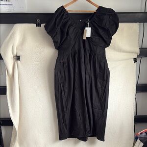 J. Crew Black Midi Dress